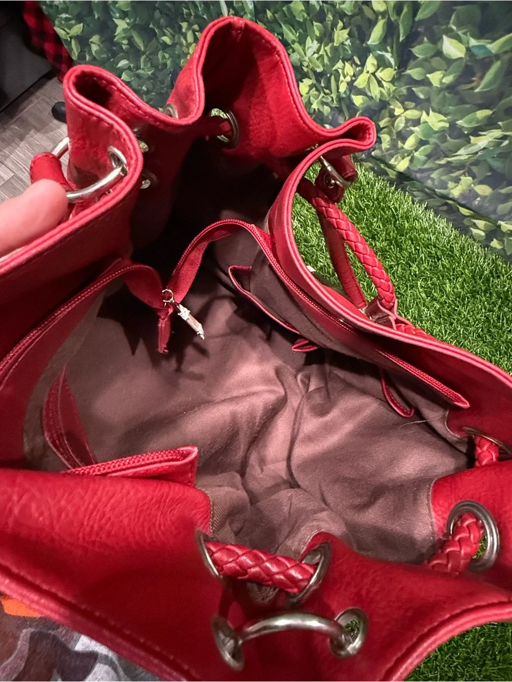 Vintage Giraffe Print Drawstring Tote Bag